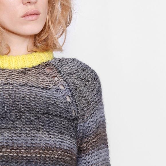 nwt zadig & voltaire kong pa striped wool blend pullover sweater, size small - Picture 3 of 9